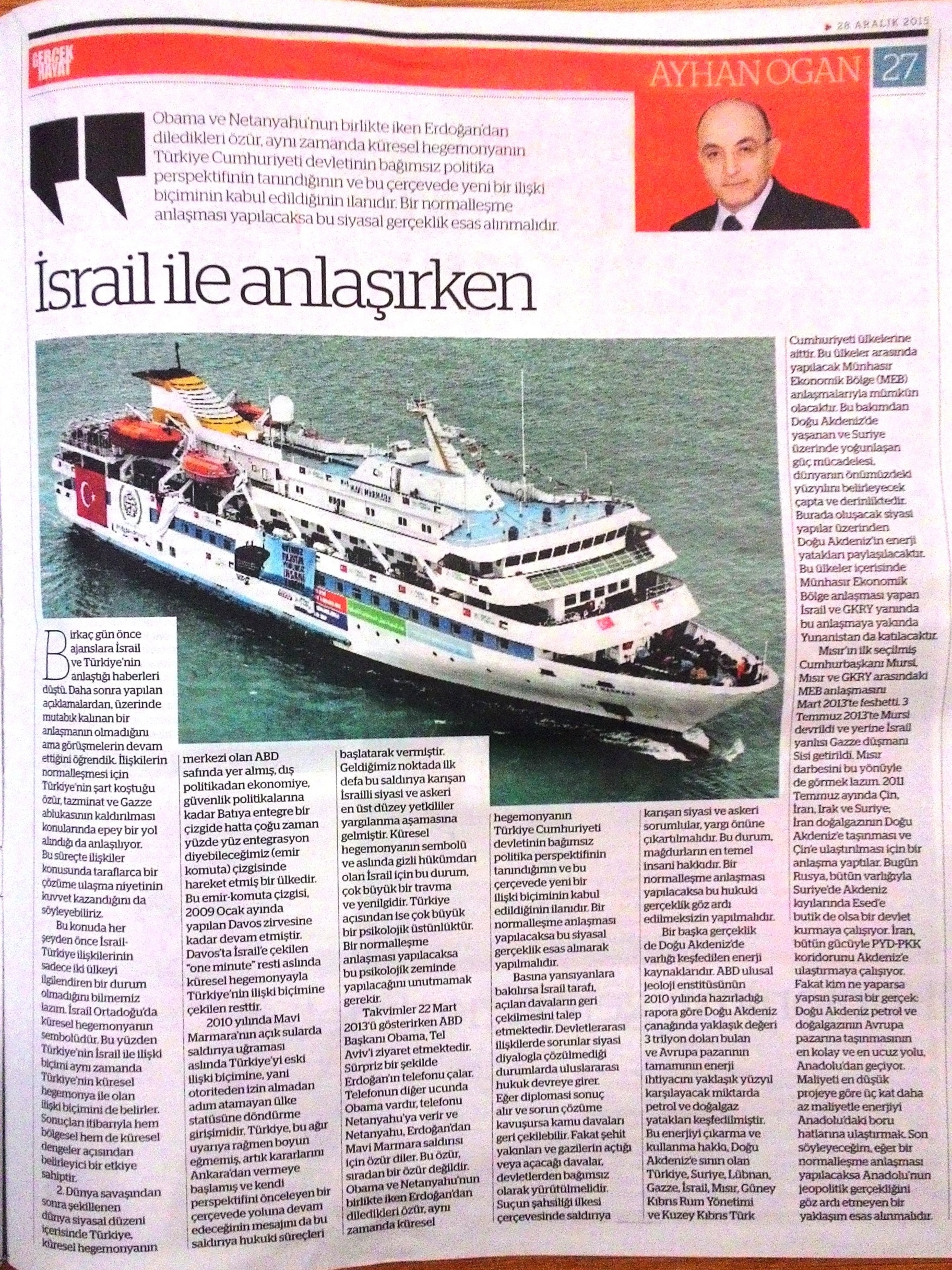 İsrail İle Anlaşırken